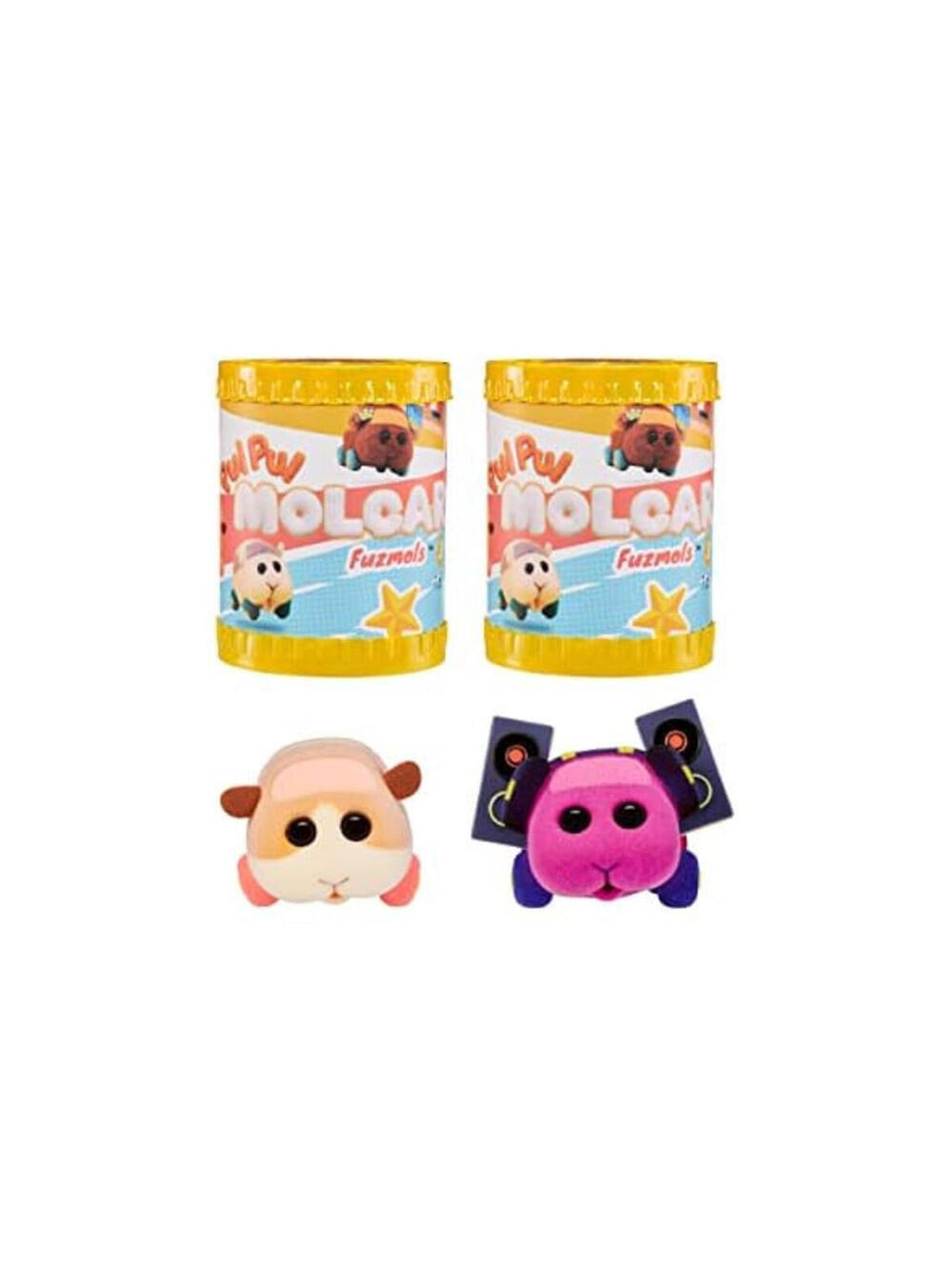 MGA Entertainment Pui Pui Molcar 2.5-Inch Fuzmol Figures 2 Pack, Blindbox